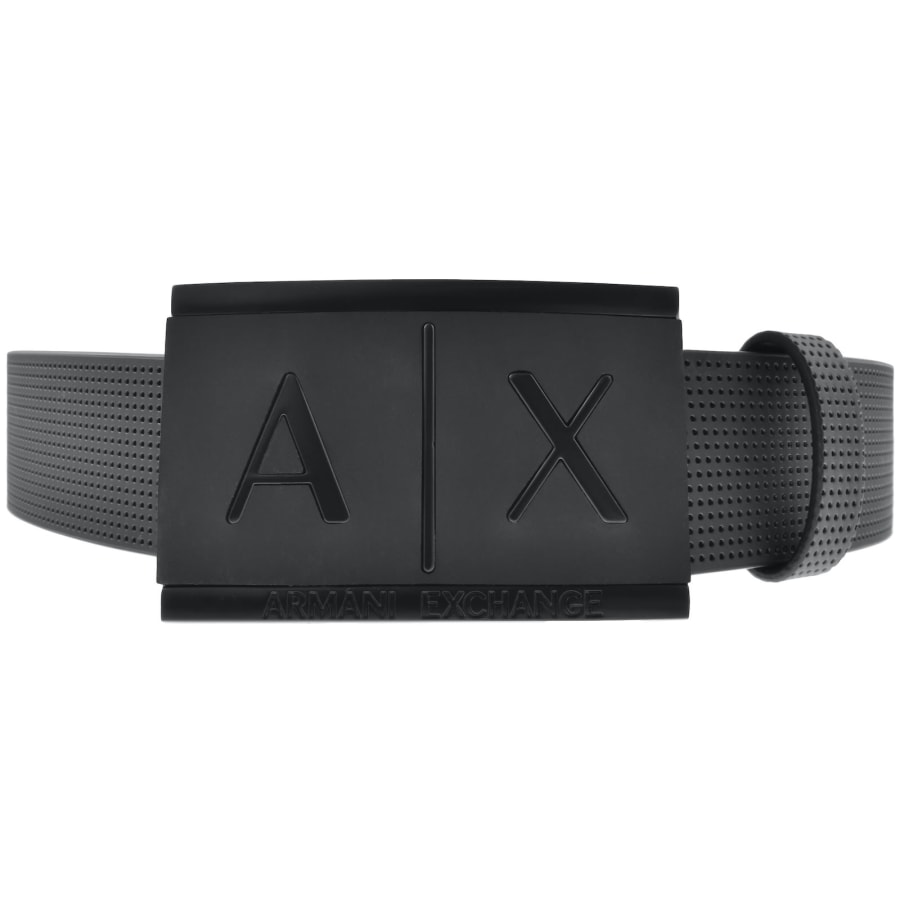 Armani Exchange Plate Belt Black | Mainline Menswear United